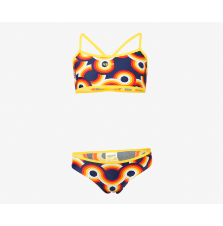 Tvdelad Junior bikini -  Navy/Pure Yellow/Pure Orange